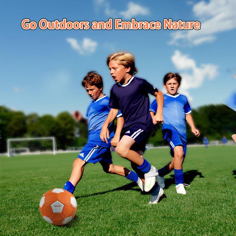RORLAND Swerve and Curve Size 4 Soccer Ball,Soccer Training Ball with Special Panels to Play, Outdoor Indoor Activities Games, Kids Fun Football for Backyard,Lawn - Image 4